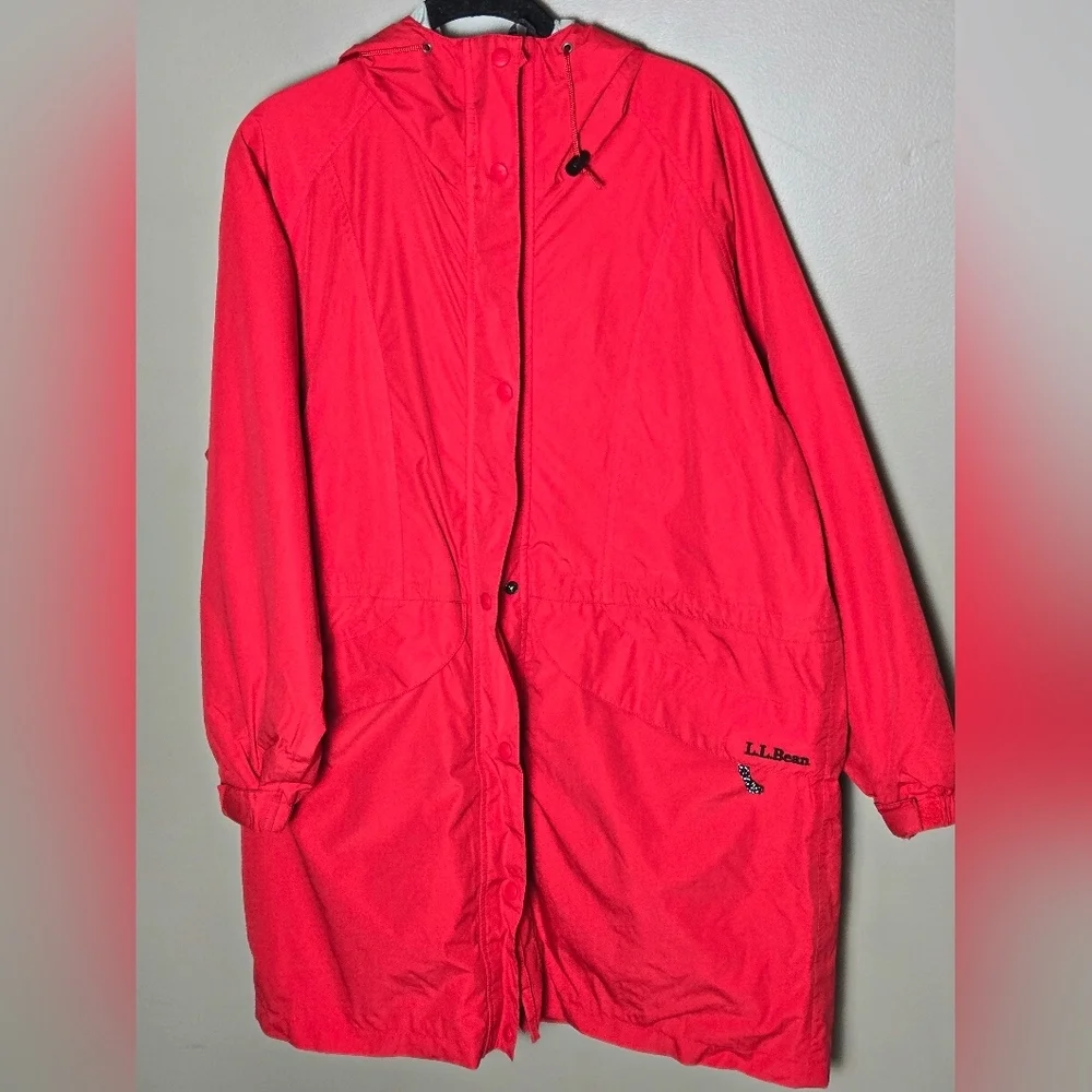 Vintage L.L. Bean Stowaway‎ Hooded Gorpcore Utility Coat, Large Petite